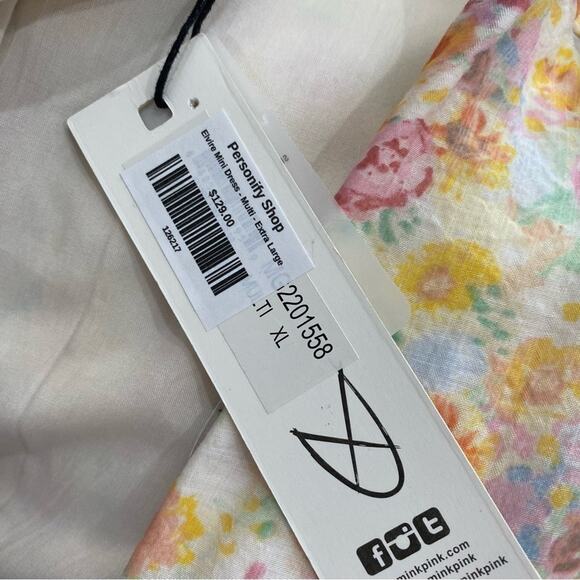 MINKPINK Elvire Floral Romantic Wrap Print Mini Dress Size X-Large - Picture 11 of 13